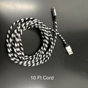 IPhone Charger 10 ft long nylon braided cable 3 pack